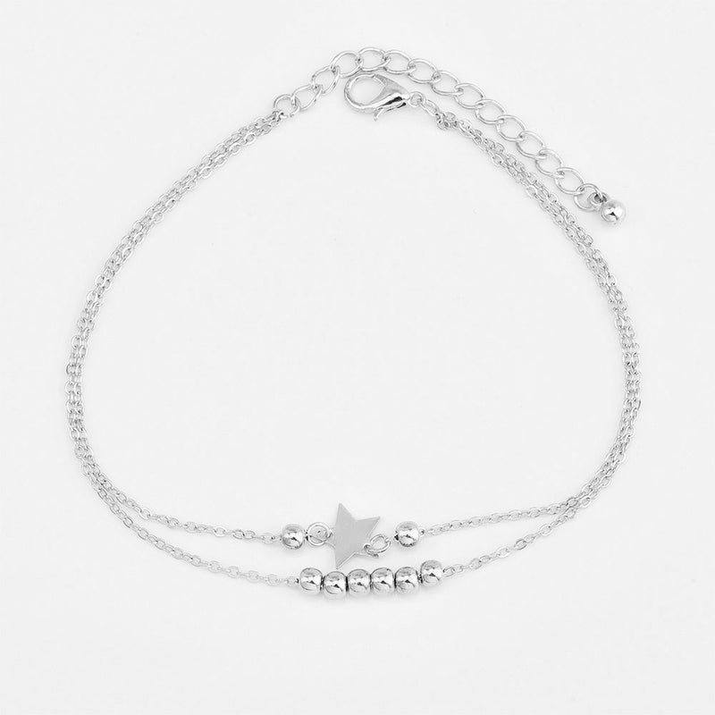 Stylish Pineapple Star Multilayer Womens Anklets Beads Personality Anklet Bracelets for Women