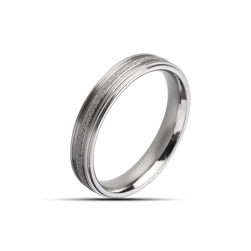 Sweet Couple Ring Silver Plated Simple Wedding Finger Ring