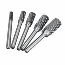 5pcs 6-14mm Tungsten Carbide Rotary Burr Die Grinder Drill Bits Set for Woodworking