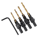 Round Shank Chamfer Drill Bit Set Quick Change Woodworking Countersink Drill Bit Reamer
