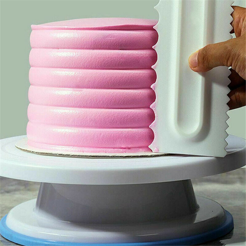 A/B/C/D Cake Decorating Comb Icing Smoother Scraper Edge Frosting Tools Spat Kit
