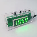 DIY C51 Microcontroller Electronic LED Light Control Temperature Digital Clock Kit With Case