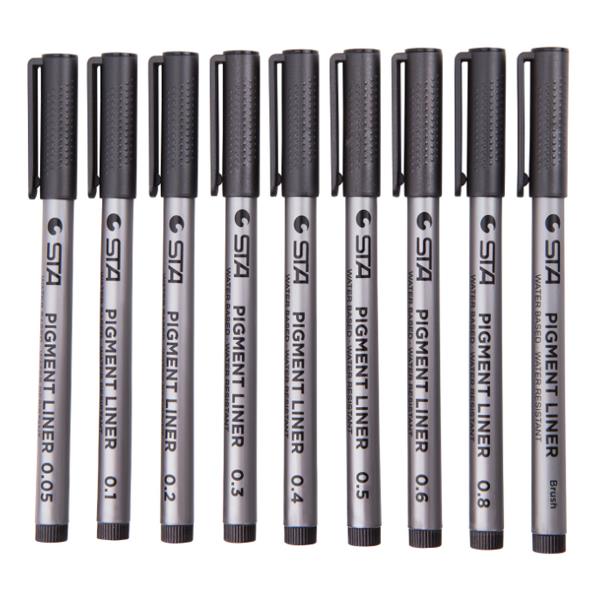 STA 8050 Waterproof Needle Pen Sketch Pen Line Pen Drawing Pen hand-painted Hook Line Pen Soft Head Beauty Gel Pen