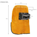 Leather Hood Welding Helmet Mask Darkening Filter Lens Welder Eyes Protection
