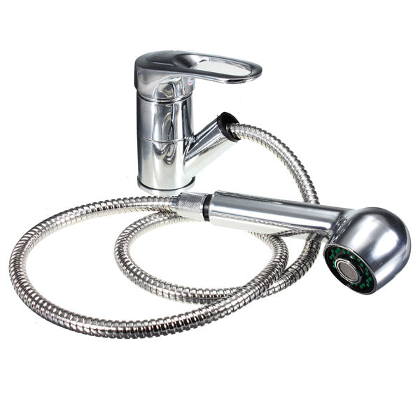 Copper Pull Out Sprayer Kitchen Faucet Stream&Spray 2 Water Mode Single Lever Handle Basin Sink Faucet Hot Cold Mixer Tap