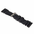 26mm Black Rubber Watch Strap Replacement Wristband With Buckle for PAM Watch