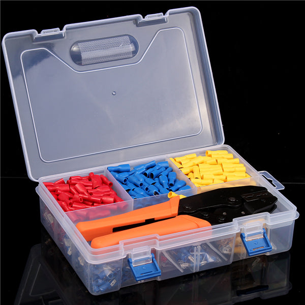 900Pcs Electrical Wire Connectors Terminals with Crimping Plier Assorted Set