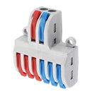 10pcs SPL-62 Two Groups of Parallel One-in and Three-out Splitter Terminal Wire Connector