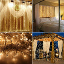 3M*1M 3M*3M USB LED Curtain Window String Light with Hook Up Icicle Garland Christmas Wedding Lamp Decor