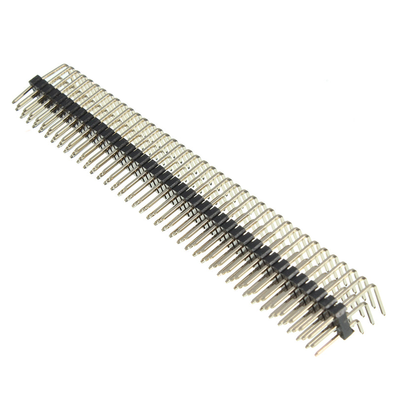 2Pcs 2.54mm 3x40P Male Pins Three Row Right Angle Pin Header