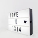 DIY Alphabet Symbol Card Night Light Remote Control Timing Dimming A4 LED Box Advertising Lamp