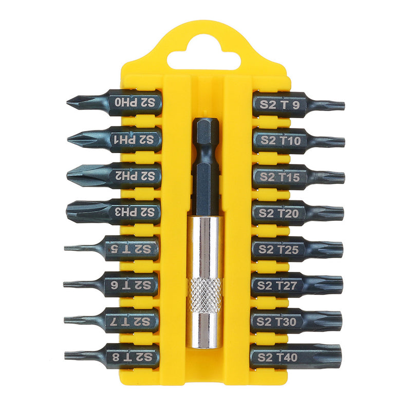 BROPPE 17 In 1 Screwdriver Bit Set Alloy Steel 1/4 Inch Hex Shank Screwdriver