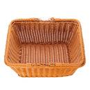 Square Woven Hand Storage Baskets Double Folding Handles Picnic Basket for Outdoor Living