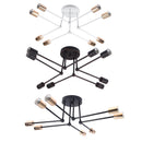 E27 Modern Pendant Lamp Ceiling Light Chandelier Vintage 8 Heads Sockets Holder