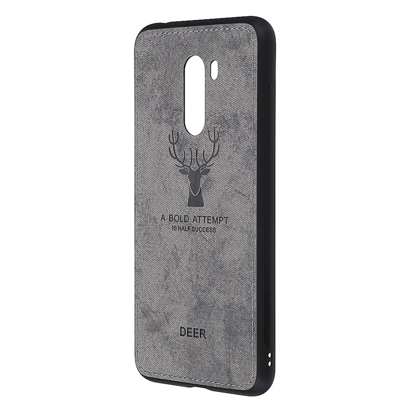 Bakeey Deer Pattern Shockproof Cloth + Soft TPU Back Cover Protective Case for Xiaomi Pocophone F1
