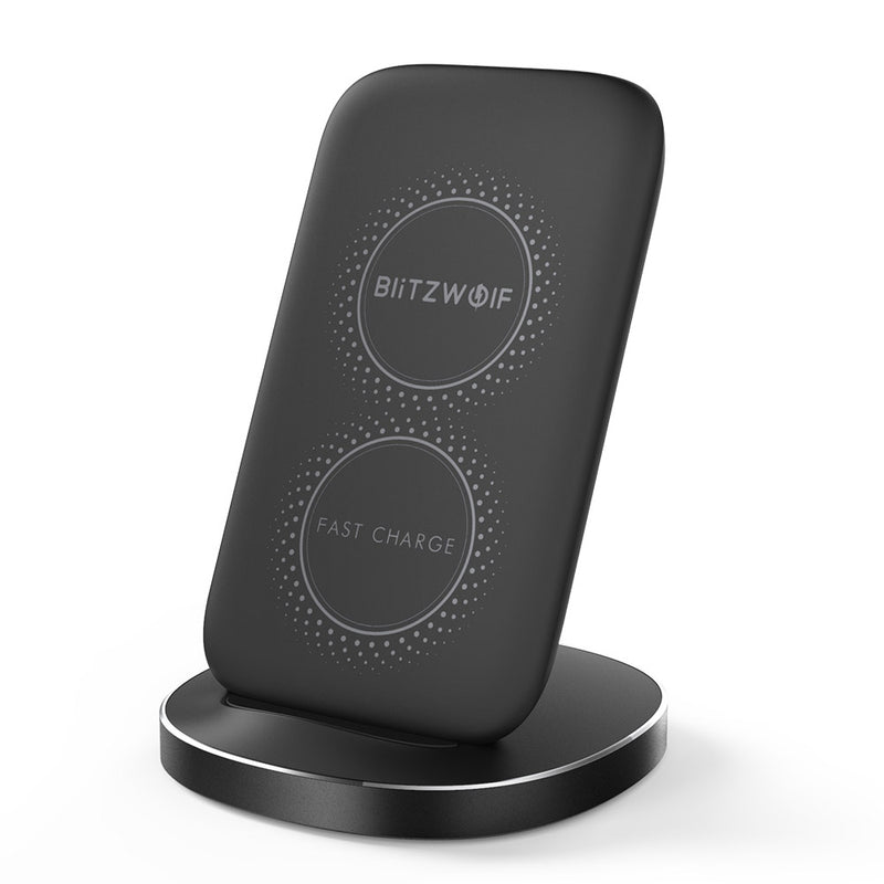 BlitzWolf BW-FWC6 10W 7.5W 5W Dual Coils Qi Wireless Fast Charger Stand Holder for iPhone 11 Pro XR X for Samsung S9 S10 for Xiaomi Huawei