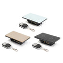 AC 110V-240V 1 Way 2 Gang Crystal Glass Remote Panel Touch LED Light Switches Controller With Remote