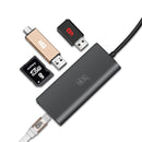 Kawau H330 5-IN-1 Type-C to 2-Port USB3.0 PD3.0 OTG Hub SD TF Card Reader