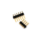 10Pcs Lantian 2.54mm Gold-plated 3U Reverse Curved Single Row Pin Header Connector