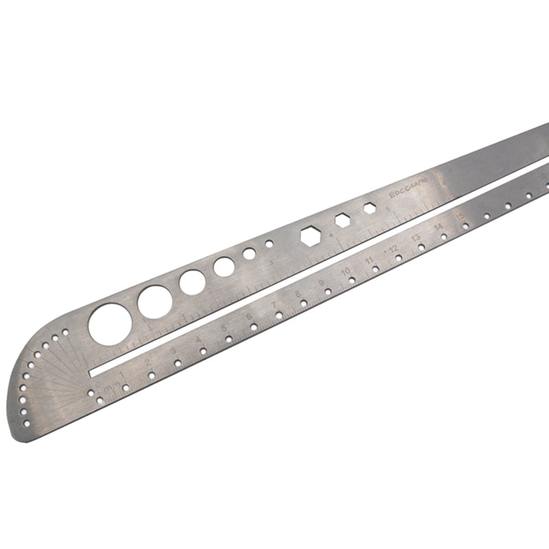 AOTDDOR Multifunction Ruler Stainless Steel Compasses Protractor Hexagon Ruler Scale Tool