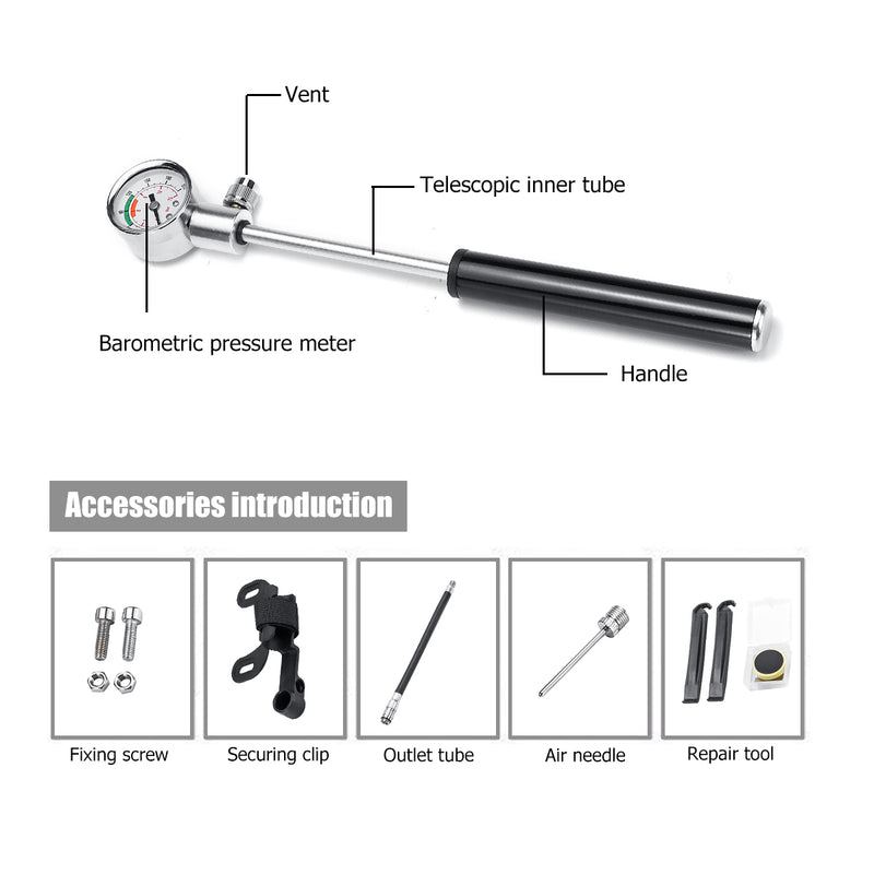 High Pressure mini Air Inflator 210 PSI Portable Pump for Xiaomi Ninebot Lime Bird Scooter Bicycle Ball