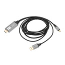 Bakeey USB3.1 Type C 4K 3D High Definition Multimedia Interface Splitter USB Charing Data Cable 2M