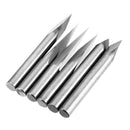 Drillpro 6mm Shank 0.1mm Tip 10/15/20/30/45/60 Degree Engraving Bit CNC Tool