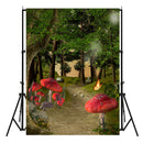 3x5FT Forest Mushroom Fairy Tale Photography Backdrop Background Studio Prop