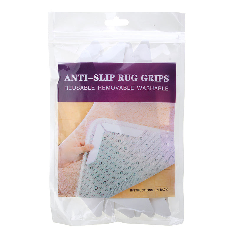 8Pcs Anti Slip Carpet Gripper Flooring Rug Tape Pads Protector Removable Reusable Rug Pad Corner
