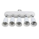 E27 to 5 E27 360 Adjustable Lampholder Bulb Socket Adapter Splitter AC110-230V