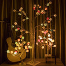 50CM/60CM Battery USB Powered LED Tree Cotton Ball Table Night Light for Bedroom Christmas Decor