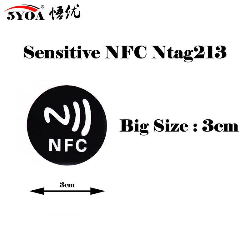 10pcs/lot Ntag213 Ntag216 NFC TAG Sticker 13.56MHz ISO14443A NTAG 213 Universal Lable RFID Tag