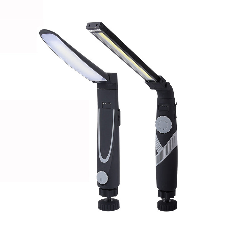 XANES ZY12 360Degree Rotation Folding USB Rechargeable COB Emergency Worklight with Magnetic Flashlight Work Light