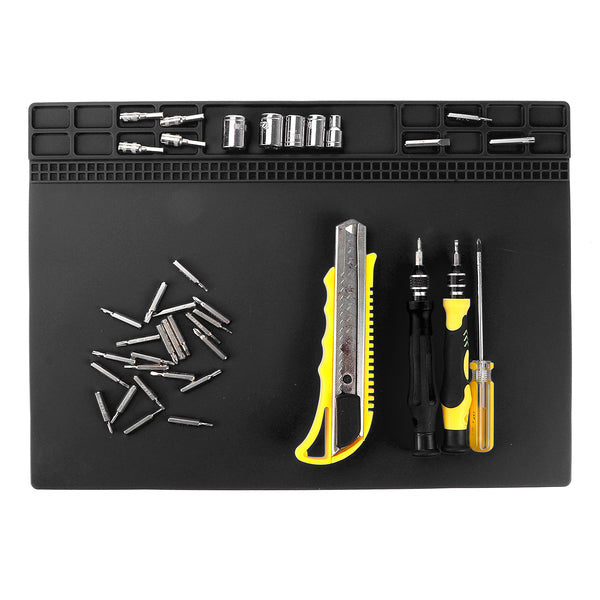 35x25cm Heat Resistant Insulation Silicone Pad Soldering Desk Mat Tools Platform