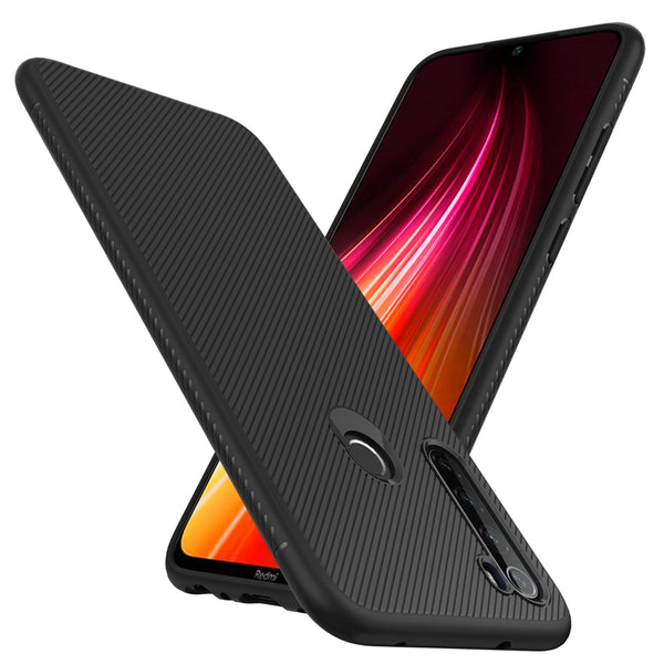 For Xiaomi Redmi Note 8T Case Bakeey Carbon Fiber Texture Slim Soft Silicone Shockproof Protective Case