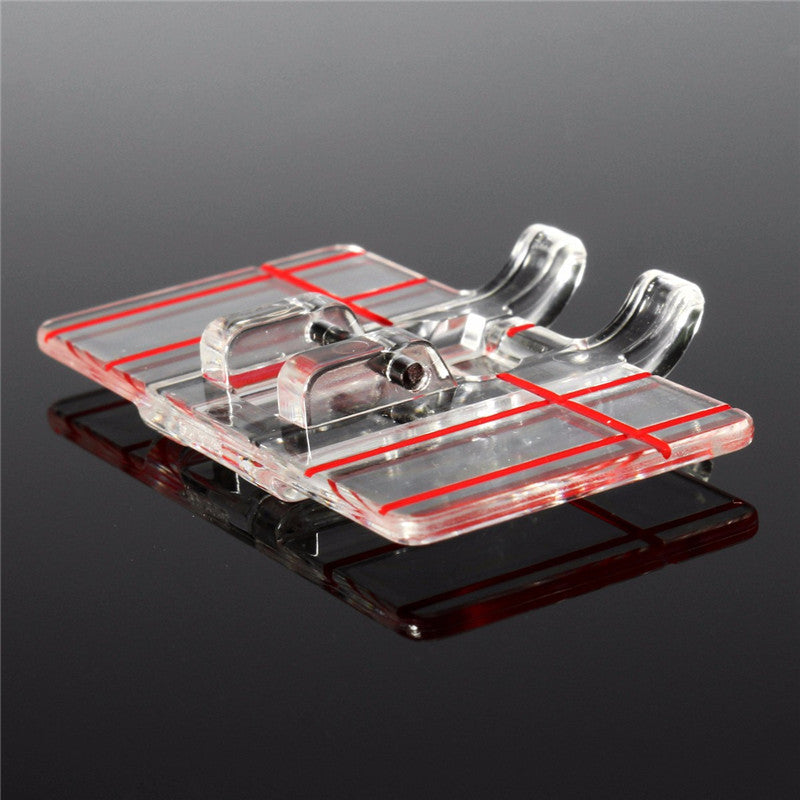 Sewing Machine Parallel Stitch Sewing Tool Simple Mini Clear Plastic Parallel Stitch Foot Presser fo