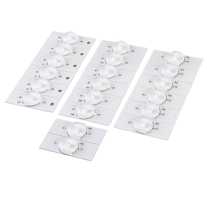 60pcs 3V SMD Lamp Beads with Optical Lens Fliter for 32-65 inch LED TV Repair