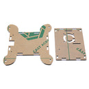 3 Pcs Blue Acrylic Wall Mounted Protective Case Support Cooling Fan for Raspberry Pi 4 Model B