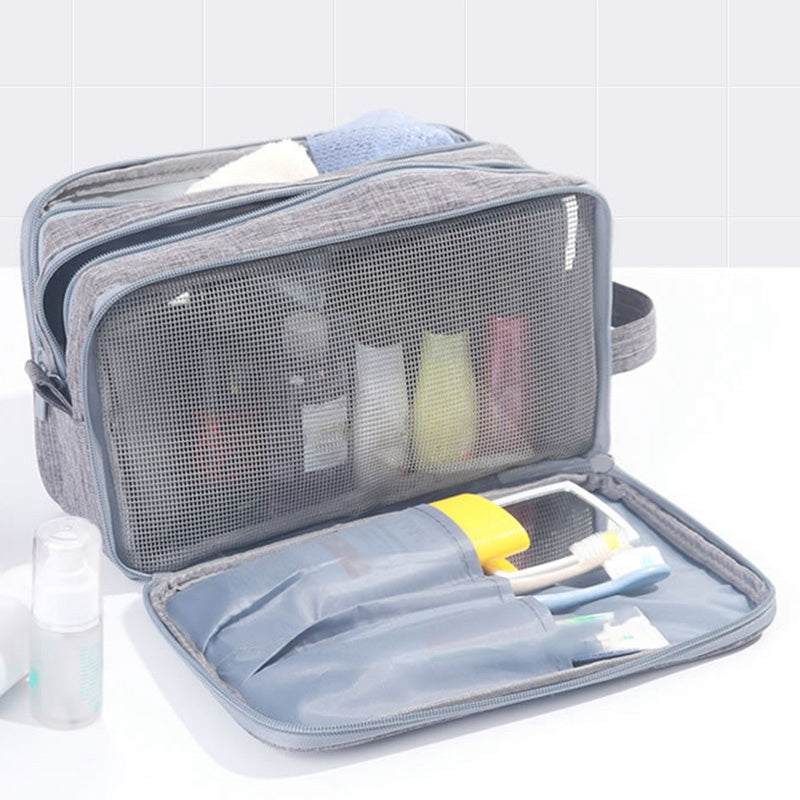 Travel Cosmetic Bag Men's Face Shaving Bag Waterproof Women's Toiletries StoR5B6
