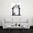 Miico Hand Painted Oil Paintings Simple Style-A Deer Family Wall Art For Home Decoration Painting