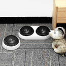 Pet Dog Cat Feeding Feeder Single / Double Bowl Puppy Feeder Dispenser Holder