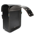 Motorcycle Side Saddle Bag PU Leather Luggage Saddle Bag Black For Harley