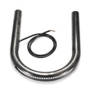 Cafe Racer Frame Hoop Tracker End Flat Seat Loop With LED Turn Brake Light