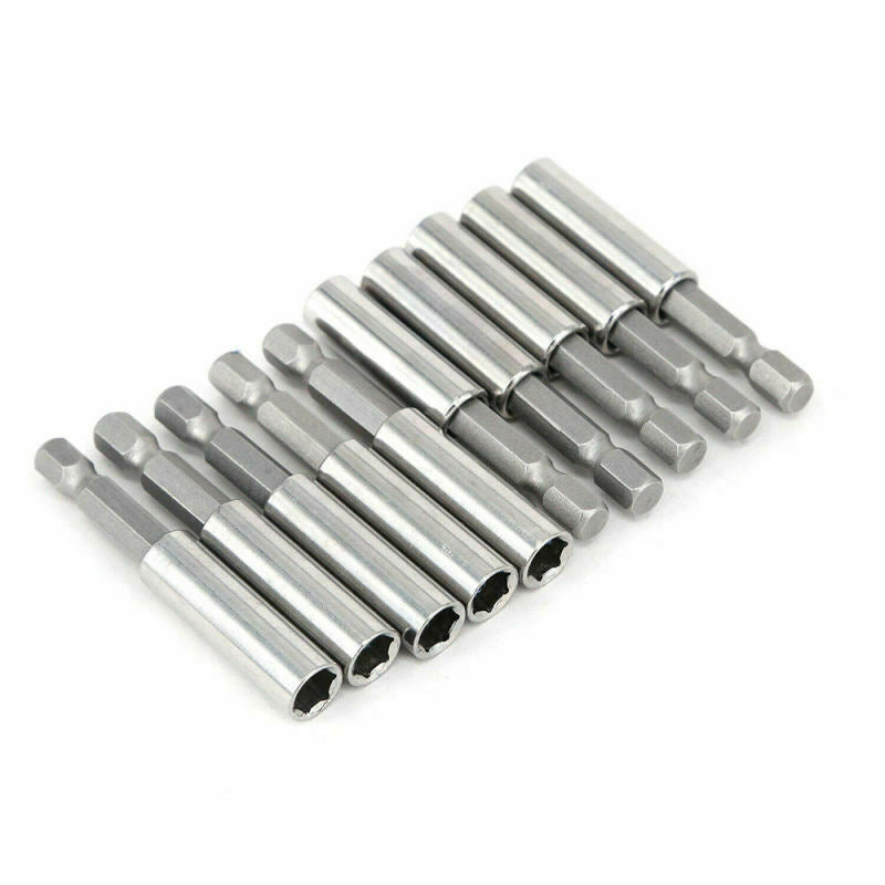 10pcs Socket Drill Bit Holder Hex Shank Magnetic Extension for Screwdriver