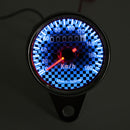 Universal Motorcycle LED Speedometer Odometer Gauge Blue White Backlight