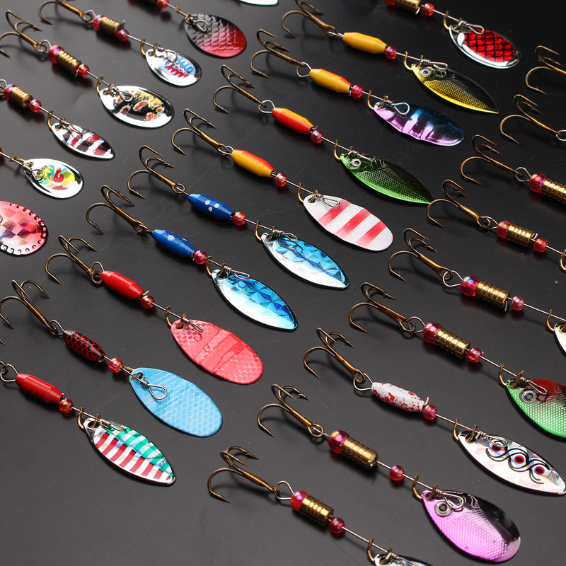 ZANLURE 30pcs Kinds of Fishing Lure Crankbaits Hooks Spinner Baits Assorted Tackle