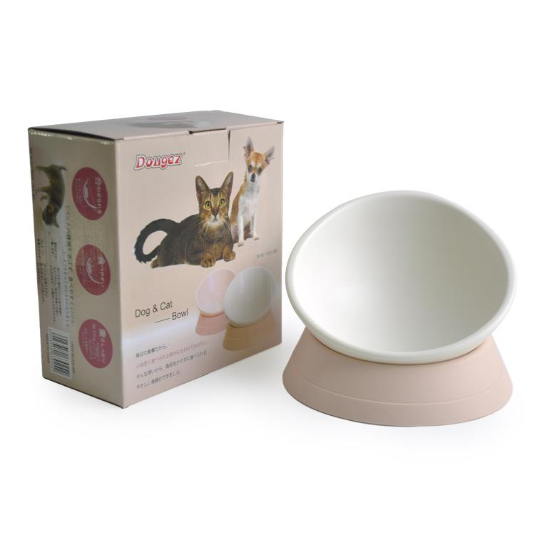 Pet Cat Dog Bowl Tilting Anti-skid Non-slip Resin Dog Feeders Food Feeding Pet Bowl Pet Supplies