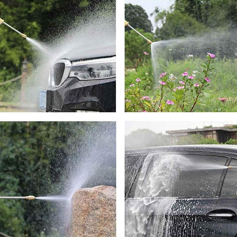 High Pressure Metal Plated Hose Nozzle Water Power Sprayer Garden Car Washer