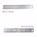 5pcs  15cm Double Side Stainless Steel Measuring Straight Ruler Metric Silver