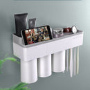 Magnetic Toothbrush Holder Bath Wall Mounted Toothpaste Caddy Stand Organizer